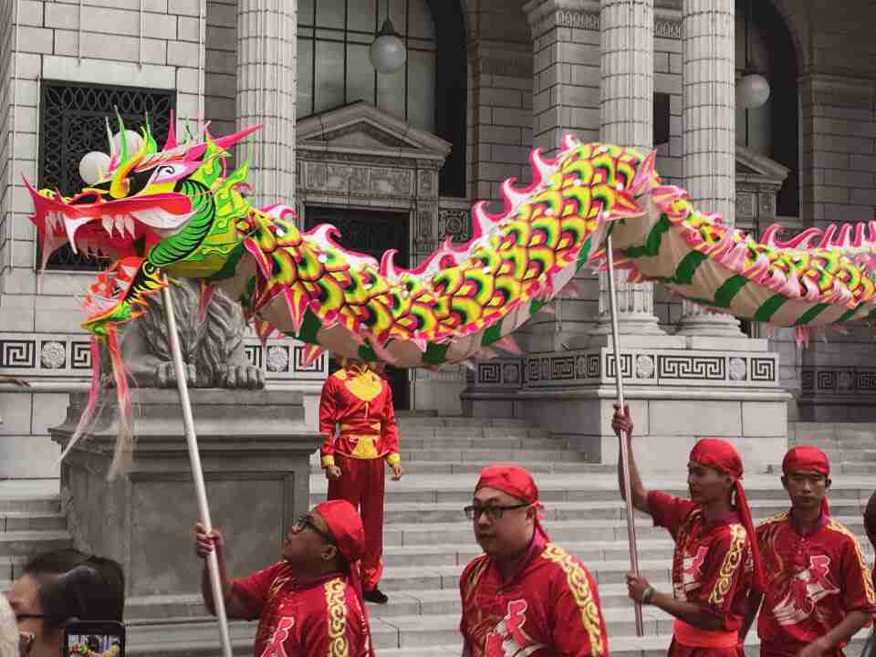 ראש השנה הסיני, סינגפור - תהלוכת הדרקון