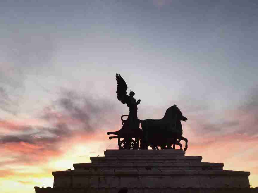רומא, על גג אנדרטת ויטוריו עמנואל - חופשה ברומא